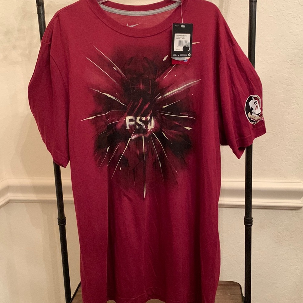 NWT Men's 2XL FSU Nike short Sleeve Garnet Tshirt